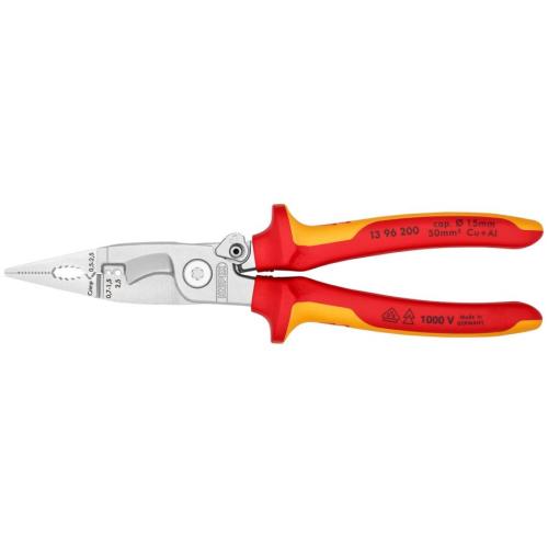 Knipex VDE Insulated Multi-Function Installation Pliers 200mm 13 96 200